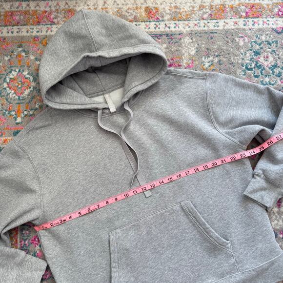 Athleta Heather Gray 24/7 Hoodie Pullover Kangaroo Front Pocket Sweatshirt XLw - Picture 6 of 11